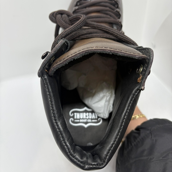 Thursday Jasper Commander Boot Brown Leather Hiker Boots with Black Laces main image 7